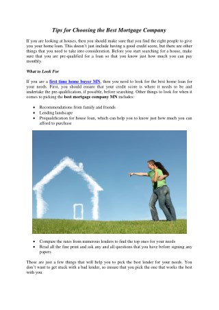 Tips for First Time Home Buyers - Summit Mortgage