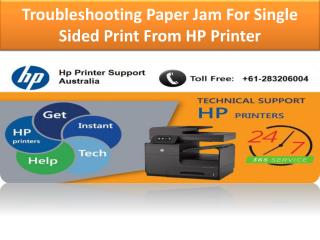 Troubleshooting Paper Jam For Single Sided Print From HP Printer