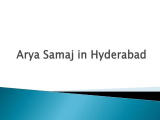 Arya Samaj marriages in hyderabad
