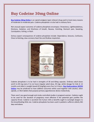 Buy codeine 30mg online