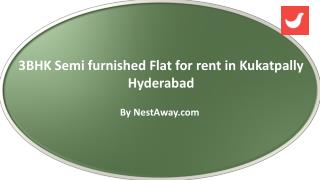 3BHK Flat for rent in Kukatpally Hyderabad without brokerage