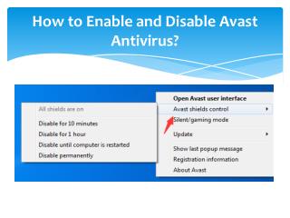 How to Enable and Disable Avast Antivirus?