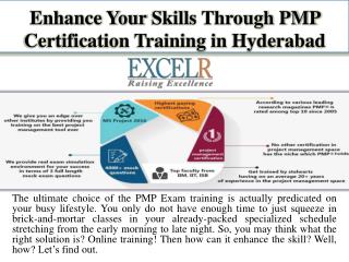 Enhance Your Skills Through PMP Certification Training in Hyderabad