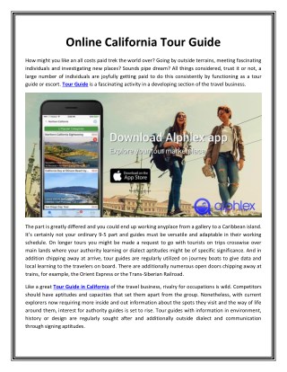 Online California Tour Guide