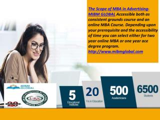 MBA in Advertising and an online MBA Course