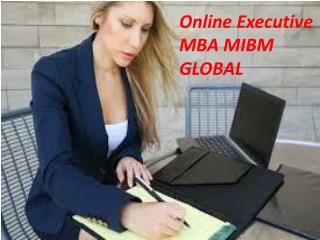 Online Executive MBA degree programs