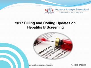 2017 Billing and Coding Updates on Hepatitis B Screening