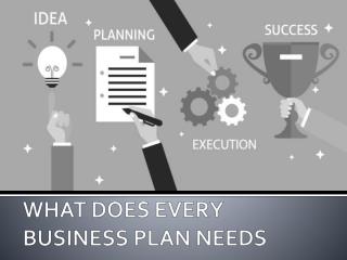 WHAT DOES EVERY BUSINESS PLAN NEEDS