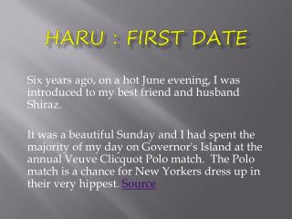 First Date in Haru | Fariha Ansari Javed