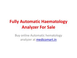Online Buy Fully Automatic Hematology Analyzer For Sale Online