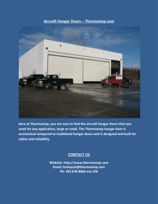 Aircraft Hangar Doors
