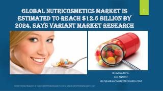 Global Nutricosmetics Market Is Estimated to Reach $12.6 Billion By 2024, Says Variant Market Research