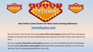 Best Online Casinos Games Offer Greater Bonuses