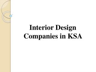 Interior Design Companies in KSA – HM Designs