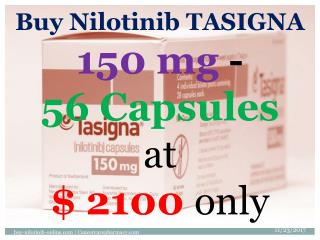 Buy Nilotinib TASIGNA 150 mg - 56 Capsules at $ 2100 only