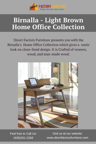 Birnalla - Light Brown Home Office Collection by DFF