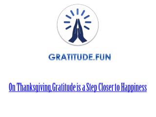 Gratitude and happiness