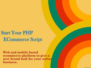 Start Your PHP ECommerce Script