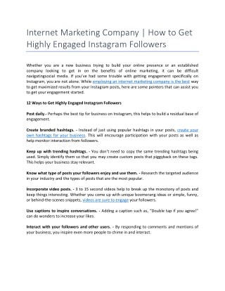 How to get highly engaged instagram followers