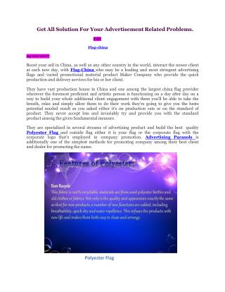 Get All Solution For Your Advertisement Related Problems.