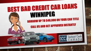 Best Bad Credit Car Loans Winnipeg