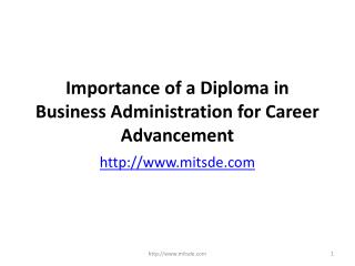 Importance of a Diploma in Business Administration for Career Advancement | Distance learning courses