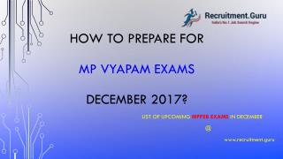 MP Vyapam Preparaton Tips and Materials PDF