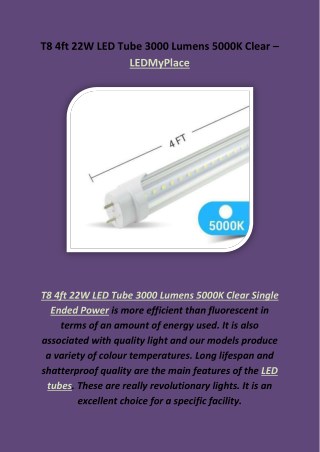 T8 4ft 22 Watt & 20 Watt LED Tubes