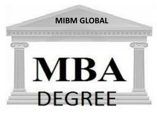 Scopes and Challenges MBA degree MIBM GLOBAL