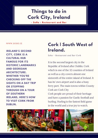Things to do in Cork City, Ireland