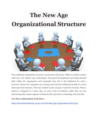The New Age Organizational Structure
