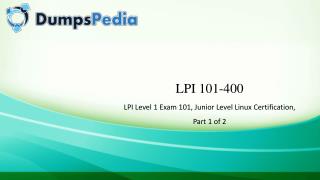 Dumpspedia 2017 LPI 101-400 Dumps | 101-400 VCE - Free Try