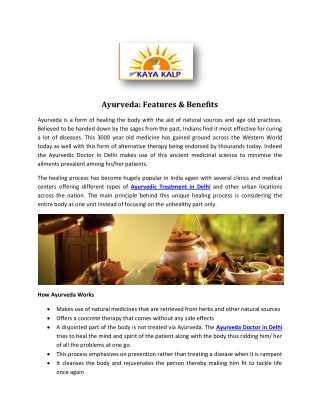 Ayurvedic Doctor in Delhi