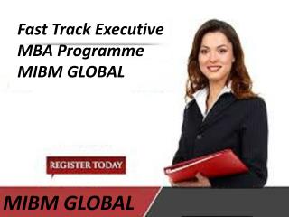 Fast Track Executive MBA Programme in Noida