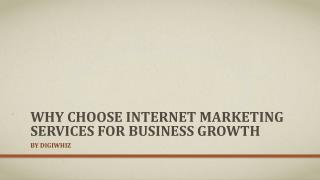 Why Choose Internet Marketing Services For Business Growth?