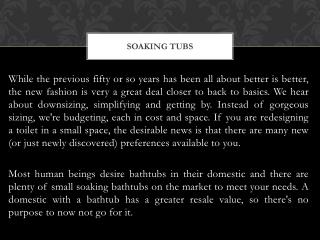 Soaking Tubs