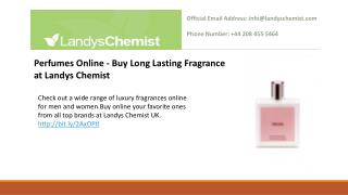 Perfumes Online - Buy Long Lasting Fragrance at Landys Chemist
