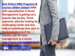 Best Online MBA Programs field brings immense job opportunities