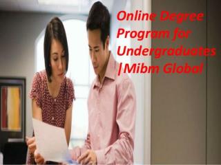 Online Degree Program for Undergraduates
