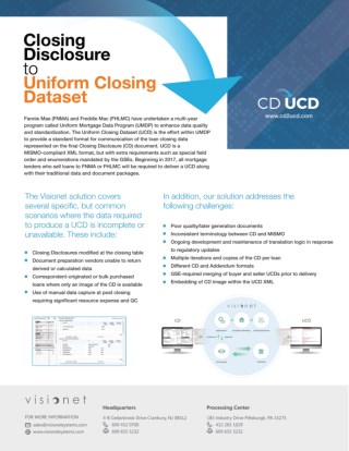 Closing Disclosure to Uniform Closing Dataset