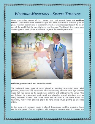 Wedding Musicians – Simply Timeless