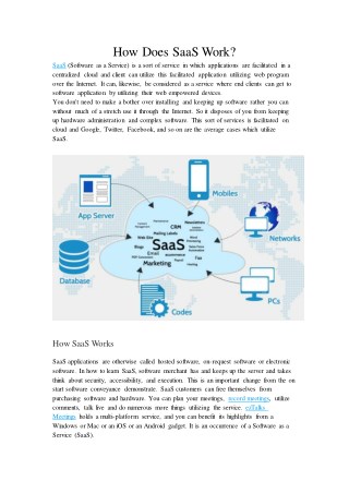 how does saas work