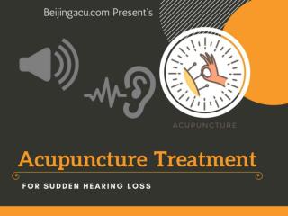 Acupuncture treatment for sudden hearing loss