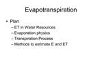 Evapotranspiration