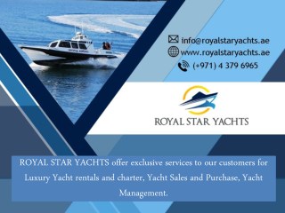 Yacht Rental Dubai - Stress Free and a Fun Filled Trip