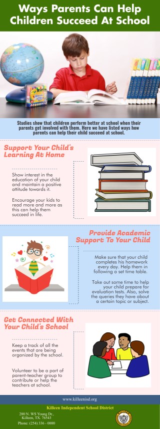 Ways Parents Can Help Children Succeed At School