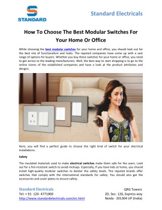 How To Choose The Best Modular Switches For Your Home Or Office