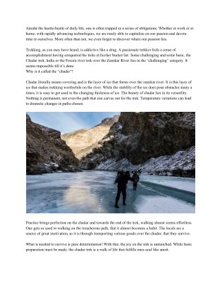 Why One Must Do The Chadar Trek | Chadar Trek Reviews