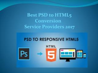 Best PSD to HTML5 Conversion Service Providers