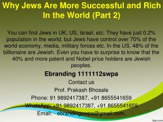 5.Why Jews Are More Successful and Rich In the World (Part 2)